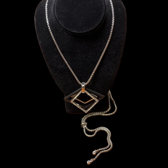 New Women's Jewelry Items (2-Earrings, 1-Necklace) - Silver/Black - Picture 2 of 2